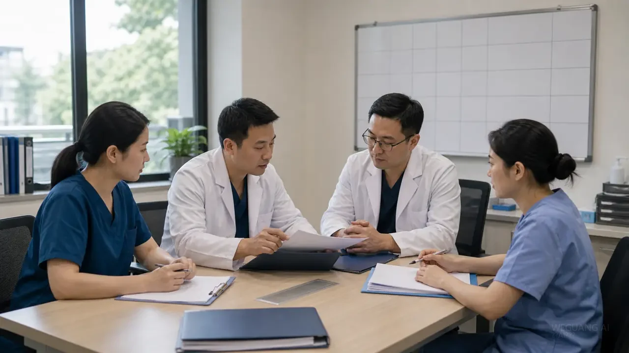 明亮整洁的医疗中心大厅和候诊区