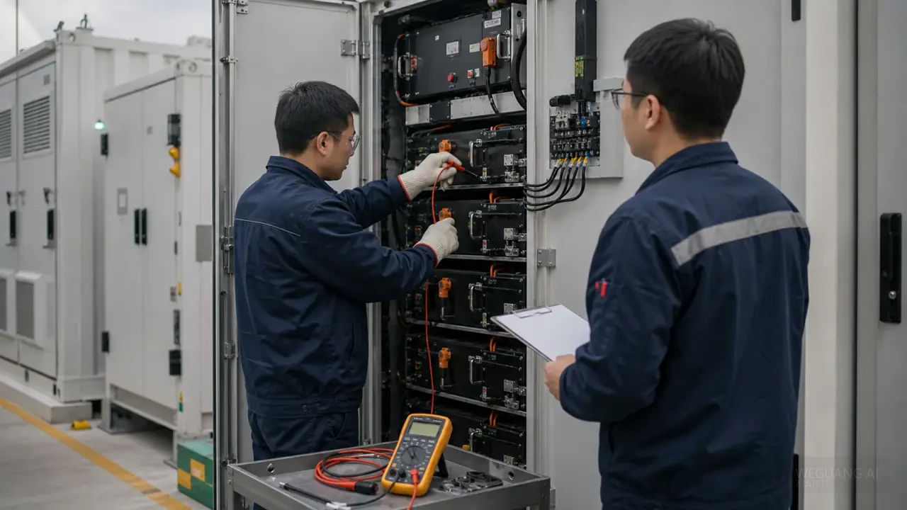 储能柜控制面板与现场运维检查